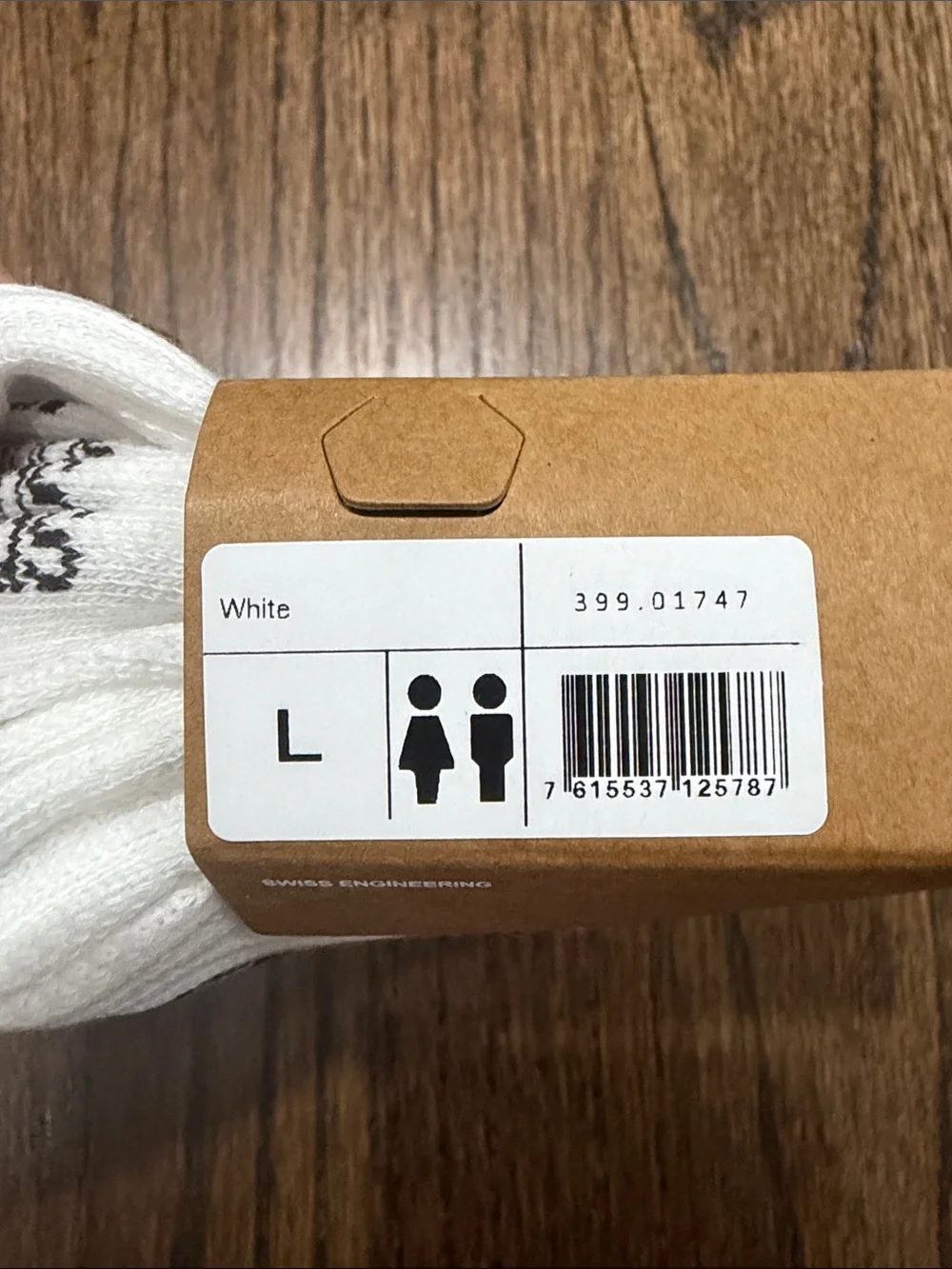 On Cloud Running White Crew Socks with Black Logo